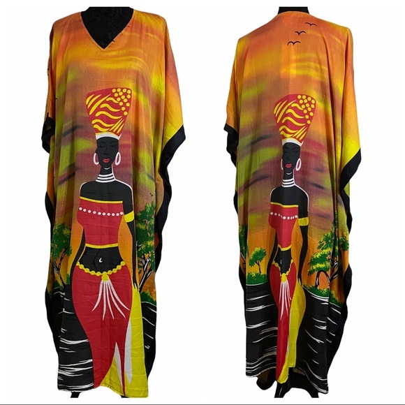 Kaftan boho maxi dress - Picture 1 of 5